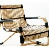 Cane-Line Curve Lounge Chair INDOOR - Black binding left view  - Cane-Line Curve Lounge Chair INDOOR - Black binding left view 