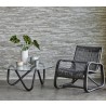 Cane-Line Curve Lounge Chair INDOOR - Black Colour & table