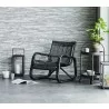 Cane-Line Curve Lounge Chair INDOOR - Black Colour corner view - Cane-Line Curve Lounge Chair INDOOR - Black Colour corner view