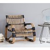 Cane-Line Curve Lounge Chair - Natural Black bindings Close View