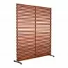 Moe's Home Collection Dallin Screen - Brown - Front Side Angle - Moe's Home Collection Dallin Screen - Brown - Front Side Angle