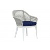Miami Dining Chair in Echo Midnight w/ Self Welt - Front Side Angle