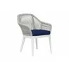 Miami Dining Chair in Echo Midnight w/ Self Welt - Front Side Angle - Miami Dining Chair in Echo Midnight w/ Self Welt - Front Side Angle