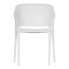 Moe's Home Collection Faro Outdoor Dining Chair White - Set of Two - Back Angle