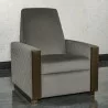 Sunpan Elvina Recliner - Antonio Charcoal - Front Side Angle - Sunpan Elvina Recliner - Antonio Charcoal - Front Side Angle