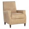 Sunpan Florenzi Lounge Chair - Latte Leather - Front Side Angle