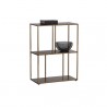 Sunpan Eiffel Low Bookcase Antique Brass in Small - Lifestyle