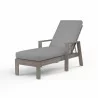 Laguna Chaise Lounge in Canvas Granite, No Welt - Front Side Angle - Laguna Chaise Lounge in Canvas Granite, No Welt - Front Side Angle