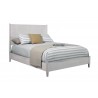 Alpine Furniture Flynn Mid Century Modern Queen Panel Bed, Grey - Front Side Angle