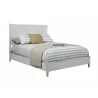 Alpine Furniture Flynn Mid Century Modern Queen Panel Bed, Grey - Front Side Angle - Alpine Furniture Flynn Mid Century Modern Queen Panel Bed, Grey - Front Side Angle