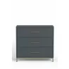 Alpine Furniture Madelyn Three Drawer Small Chest, Slate Gray - Front Angle - Alpine Furniture Madelyn Three Drawer Small Chest, Slate Gray - Front Angle