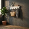 NovaSolo Halifax Mahogany Wood 4 Hook Coat Rack - Lifestyle