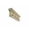 Nova Solo Halifax 4-Hook Coat Rack - Yellow Black Antique - Angled Close-Up - Nova Solo Halifax 4-Hook Coat Rack - Yellow Black Antique - Angled Close-Up