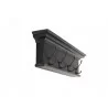 Nova Solo Halifax 4-Hook Coat Rack - Black White Antique - Angled Close-Up - Nova Solo Halifax 4-Hook Coat Rack - Black White Antique - Angled Close-Up