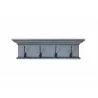 Nova Solo Halifax 4-Hook Coat Rack - Blue Black - Front - Nova Solo Halifax 4-Hook Coat Rack - Blue Black - Front