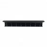 Nova Solo Halifax 8 Hook Coat Rack in Black - Front Angle - Nova Solo Halifax 8 Hook Coat Rack in Black - Front Angle