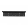 Nova Solo Halifax 6-Hook Coat Rack - Front - Black White Antique - Nova Solo Halifax 6-Hook Coat Rack - Front - Black White Antique