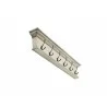 Nova Solo Halifax 6-Hook Coat Rack - Angled - White Rustic - Nova Solo Halifax 6-Hook Coat Rack - Angled - White Rustic