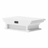 Nova Solo Halifax Floating Wall Shelf 40cm in White - Angled Back View - Nova Solo Halifax Floating Wall Shelf 40cm in White - Angled Back View
