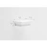 Nova Solo Floating Wall Shelf - Short - Dimensions