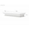 Nova Solo Floating Wall Shelf - Long - Dimension