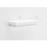 Nova Solo Floating Wall Shelf - Long - With Dimensions