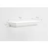 Nova Solo Floating Wall Shelf - Long - With Dimensions - Nova Solo Floating Wall Shelf - Long - With Dimensions