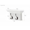 Nova Solo Halifax White Coat Rack - 2 Hook - Dimension
