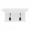 Nova Solo Halifax White Coat Rack - 2 Hook - Front Angle - Nova Solo Halifax White Coat Rack - 2 Hook - Front Angle