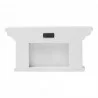Nova Solo Halifax White Coat Rack - 2 Hook - Back Angle - Nova Solo Halifax White Coat Rack - 2 Hook - Back Angle