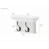 Nova Solo Halifax White Coat Rack - 2 Hook - Dimension - Nova Solo Halifax White Coat Rack - 2 Hook - Dimension