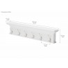 Nova Solo Skansen 6 Hook Coat Rack - Dimension