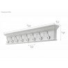 Nova Solo Skansen 8 Hook Coat Rack - Dimension