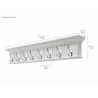Nova Solo Skansen 8 Hook Coat Rack - Dimension - Nova Solo Skansen 8 Hook Coat Rack - Dimension