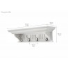 Nova Solo Skansen 4 Hook Coat Rack - Dimension