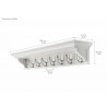Nova Solo Skansen 8 Hook Coat Rack - Dimension