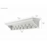 Nova Solo Skansen 8 Hook Coat Rack - Dimension - Nova Solo Skansen 8 Hook Coat Rack - Dimension