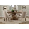 Alpine Furniture Kensington Round Solid Pine Dining Table, Walnut  - Lifestyle