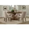 Alpine Furniture Kensington Round Solid Pine Dining Table in Walnut  - Lifestyle - Alpine Furniture Kensington Round Solid Pine Dining Table in Walnut  - Lifestyle