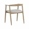 Sunpan Jeremy Dining Armchair in Weathered Oak-Dove Cream - Back Side Angle - Sunpan Jeremy Dining Armchair in Weathered Oak-Dove Cream - Back Side Angle