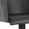 Sunpan Griffin Swivel Dining Armchair in Town Grey - Roman Grey - Seat Closeup Angle