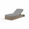 Havana Adjustable Chaise in Canvas Granite w/ Self Welt - Front Side Angle - Havana Adjustable Chaise in Canvas Granite w/ Self Welt - Front Side Angle