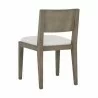 Sunpan Francis Dining Chair in Ash Grey-Linoso Ivory - Back Side Angle - Sunpan Francis Dining Chair in Ash Grey-Linoso Ivory - Back Side Angle