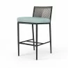 Pietra Counterstool in Dupione Celeste, No Welt - Front Side Angle - Pietra Counterstool in Dupione Celeste, No Welt - Front Side Angle