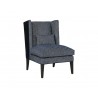 Sunpan Kenzo Lounge Chair Fuego Navy-Abbington Navy - Front Side Angle