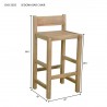 Anderson Teak Descanso Sedona Bar Set Chair dimension