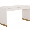 Sunpan Ilona Desk - Oyster Shagreen - Front Side Angle