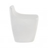 Sunpan Ledger Stool in White - Side Angle