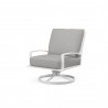 Bristol Club Swivel in Canvas Granite w/ Self Welt - Front Side Angle