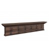 Solid Teak Six - Hook Coat Rack - Angled - Solid Teak Six - Hook Coat Rack - Angled
